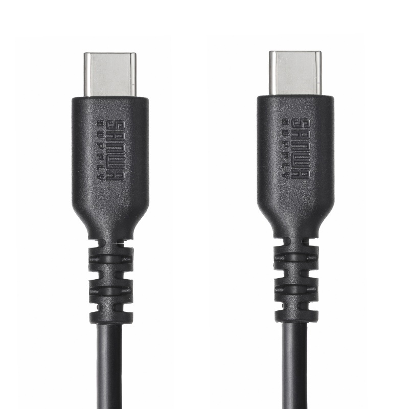 USB 2.0 Type-Cケーブル(C-C・ストレート・60W・1m)【KU-CCP6010TK2】