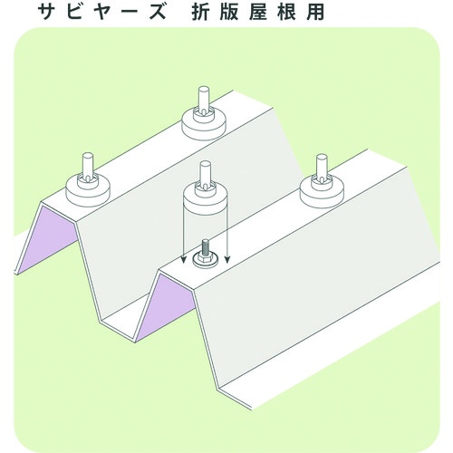 DAIDOHANT 折板屋根用キャップ サビヤーズ 折版屋根用 8MM M グレー 150個入り【00035222】