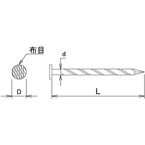 DAIDOHANT SPユニクロスクリュー釘 1.7×25 500g(約1000本)【00046800】