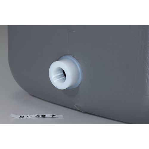 瑞穂 ポリタンク 取手付き 広口瓶 50L+3/8ソケット加工 (ソケット付)【009638】