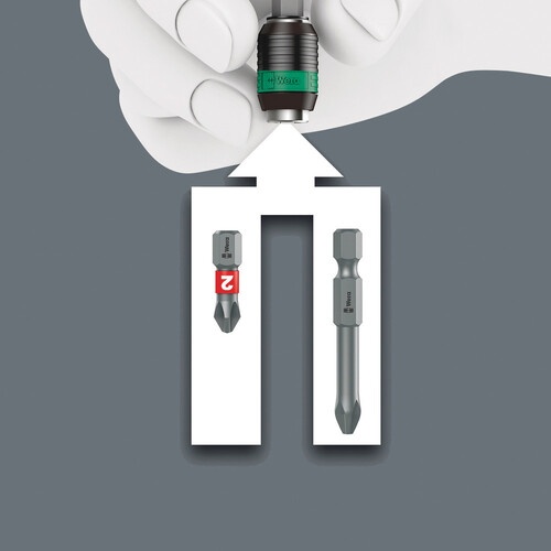 Wera 838 RA-R M ラチェット機能付き差替式ビットホルダー 6.35ミリ【051493】