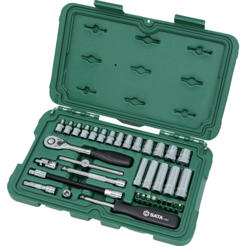 SATA 6角ソケットレンチセット 差込角6.35mm(36点)【09001】