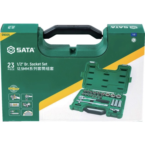 SATA 6角ソケットレンチセット 差込角12.7mm (23点)【09005】
