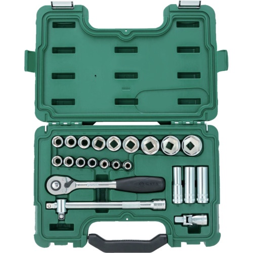 SATA 6角ソケットレンチセット 差込角12.7mm (23点)【09005】