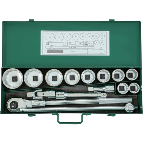 SATA 12角ソケットレンチセット 差込角19mm (15点)【09015】