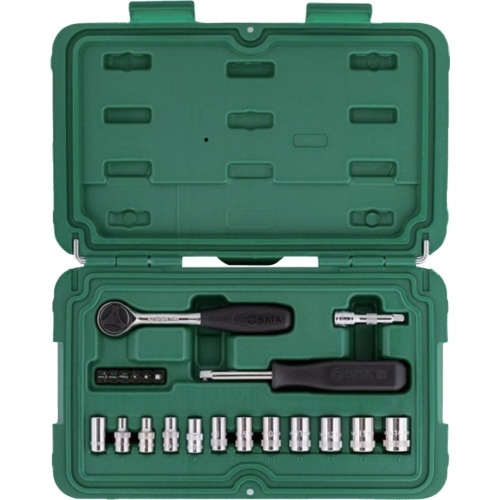 SATA 6角ソケットレンチセット 差込角6.35mm(21点)【09521】