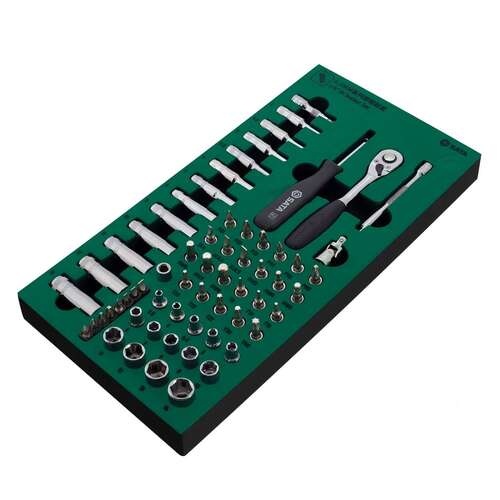 SATA 1/4”DRソケットレンチセット(6角タイプ)トレー入り【09901】