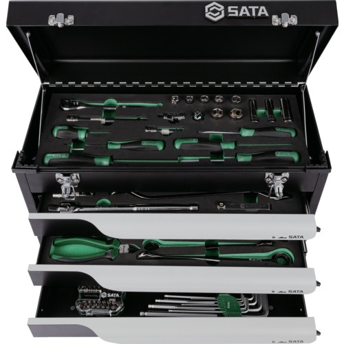 SATA 工具セット(チェストタイプ)差込角9.5mm(82点)【109562】