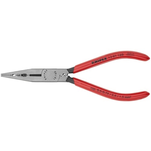 KNIPEX 電気技師用ラジオペンチ プラスチックハンドル 160mm(SB展示販売パッケージ仕様)【1301-160SB】