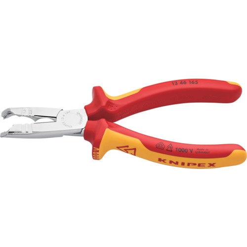 KNIPEX ニッパー機能付きワイヤストリッパー(絶縁タイプ) 165mm【1346-165SB】