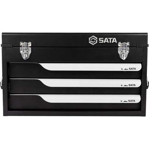 SATA スチールツールチェスト 520×305×220mm(黒)【195134】