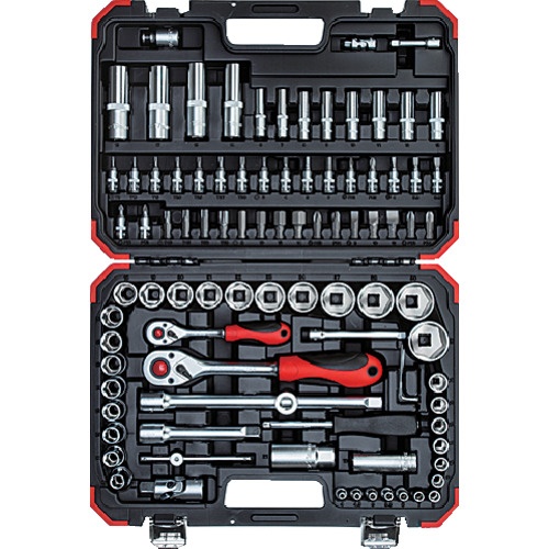 GEDORE ソケットレンチ・ビットセット 差込角1/2・1/4 94点【3300057】