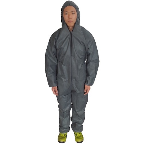 丸和ケミカル 不織布つなぎ服(グレー) 4Lサイズ【6590-4L】