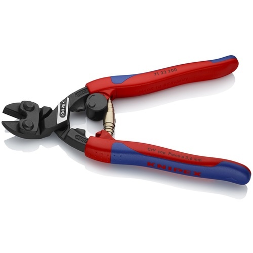 KNIPEX 【ブリスターパック仕様】ミニクリッパー(ベント型) コンフォートハンドル 200mm【7122-200SB】