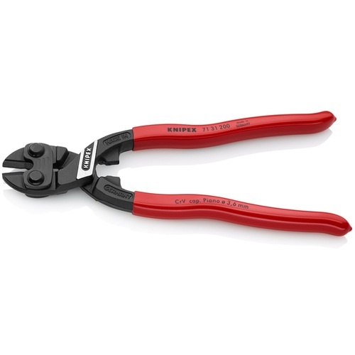 KNIPEX 【ブリスターパック仕様】ミニクリッパー リセス付 プラスチックハンドル 200mm【7131-200SB】