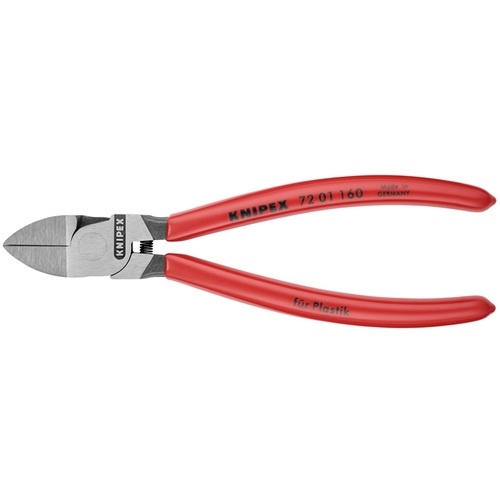 KNIPEX プラスチック用ニッパー プラスチックハンドル 160mm(SB店頭展示パッケージ仕様)【7201-160SB】