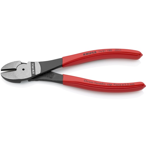 KNIPEX 強力型ニッパー プラスチックハンドル 180mm(SB店頭展示パッケージ仕様)【7401-180SB】