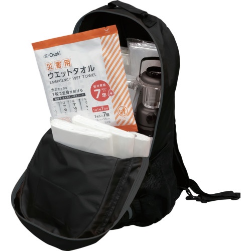 オオサキメディカル 個包装ウエットタオル 災害用ウエットタオル 個包装 超大判 26cm×56cm 7本入【74999】