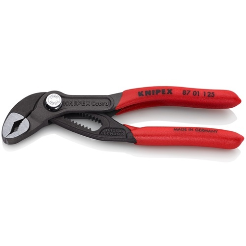 KNIPEX 【ブリスターパック仕様】ミニウォーターポンププライヤー 125mm コブラ ソフトプラスチックハンドル【8701125SB】