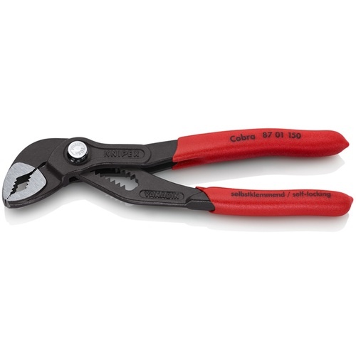 KNIPEX 【ブリスターパック仕様】ウォーターポンププライヤー コブラ 150mm ソフトプラスチックハンドル【8701-150SB】