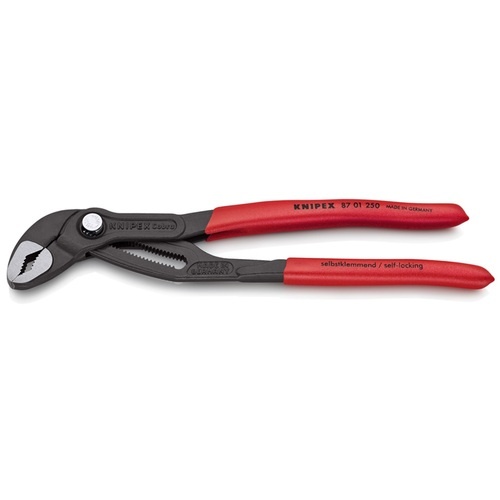 KNIPEX 【ブリスターパック仕様】ウォーターポンププライヤー コブラ 250mm ソフトプラスチックハンドル【8701-250SB】