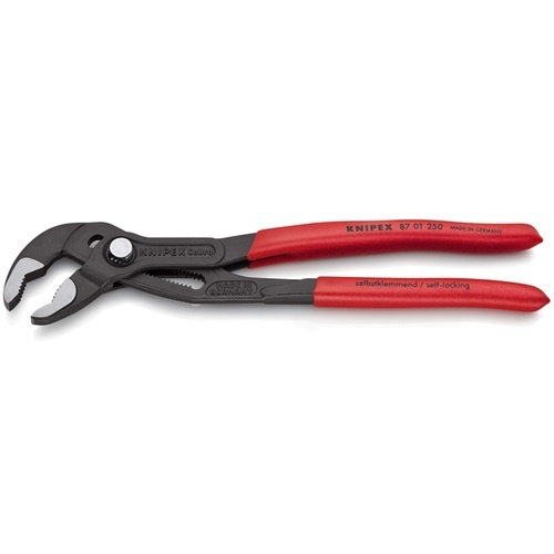 KNIPEX 【ブリスターパック仕様】ウォーターポンププライヤー コブラ 250mm ソフトプラスチックハンドル【8701-250SB】