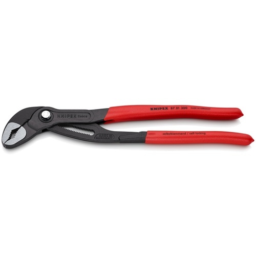 KNIPEX 【ブリスターパック仕様】ウォーターポンププライヤー コブラ 300mm ソフトプラスチックハンドル【8701-300SB】