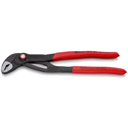 KNIPEX ウォーターポンププライヤー コブラクイックセット プラスチックハンドル 250mm (SB店頭展示パッケージ仕様)【8721-250SB】