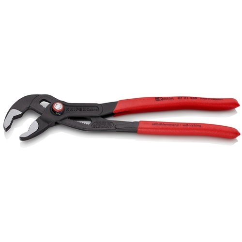 KNIPEX ウォーターポンププライヤー コブラクイックセット プラスチックハンドル 250mm (SB店頭展示パッケージ仕様)【8721-250SB】