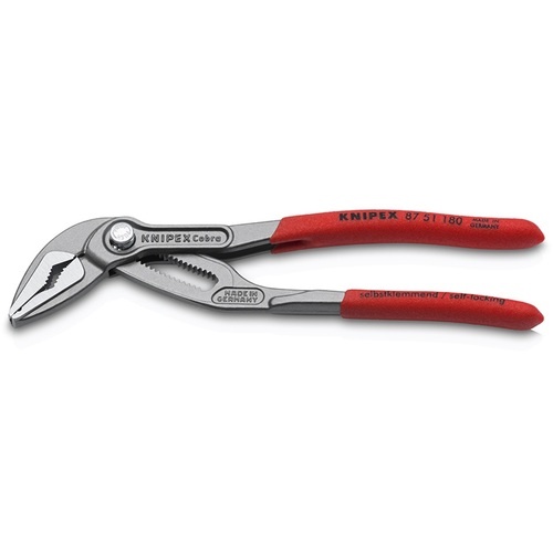 KNIPEX ウォーターポンププライヤー コブラES(エクストラスリム) 180mm【8751-180】