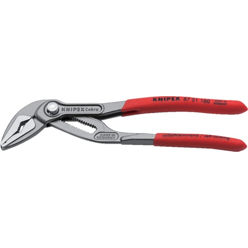 KNIPEX ウォーターポンププライヤー コブラES(エクストラスリム) 180mm(SB店頭展示パッケージ仕様)【8751-180SB】