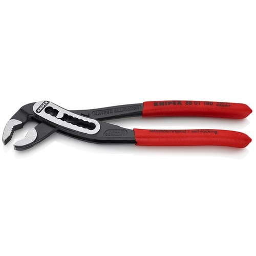 KNIPEX ウォーターポンププライヤー 【ブリスターパック仕様】アリゲーター ソフトプラスチックハンドル 180mm【8801-180SB】
