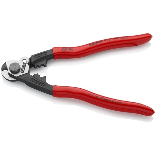KNIPEX ワイヤーロープカッター 190mm(SB店頭展示パッケージ仕様)【9561-190SB】