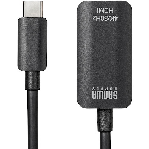 SANWA USB Type C-HDMI変換アダプタ(4K/30Hz)【AD-ALCHD02】
