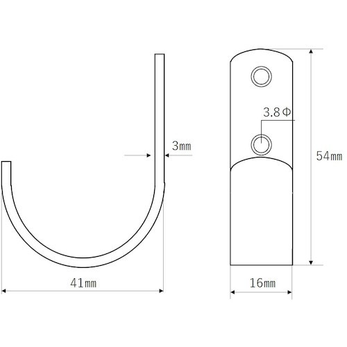 WAKI バラカラーフックJ1 BK-354 シロ 2個入り【BK-354】