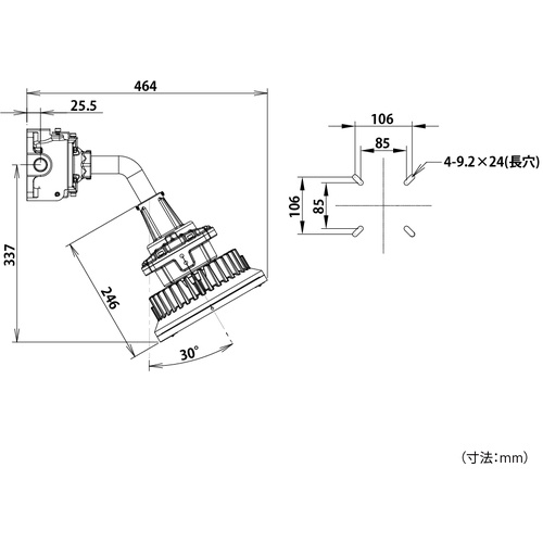 HotaluX 防爆形LED照明器具 高天井形 ブラケット形 水銀ランプ400W相当 DRDE13H01(TB)S/N-PJ8【DRDE13H01(TB)S/N-PJ8】