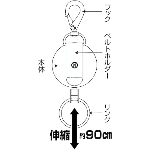 WAKI キーリールバラ IB-134 ステン90 9003355【IB-134】