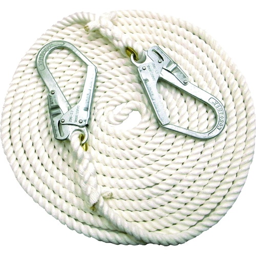 まつうら 両端大口径フック付 クレモナS荷揚げ用ロープ 16mmφ×20m【KMS16-20-2HOOK】