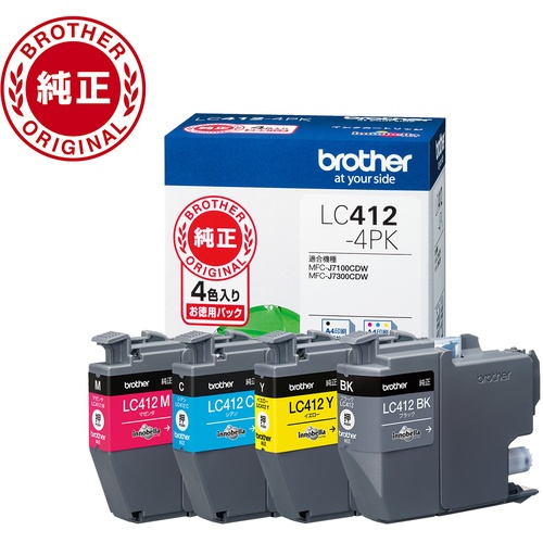 brother LC412-4PK インクカートリッジ 4色パック【LC412-4PK】