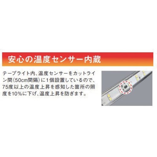 ハタヤ 温度センサー付きLEDテープライト 10m セット【LTP10TS】