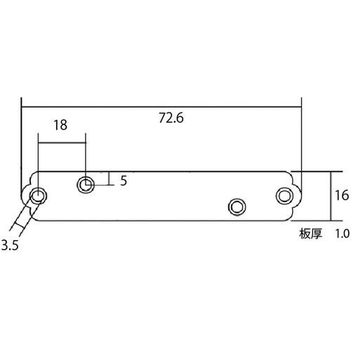 WAKI カラー 一文字継手 ML402 シロ 72MM 4個入り【ML402】