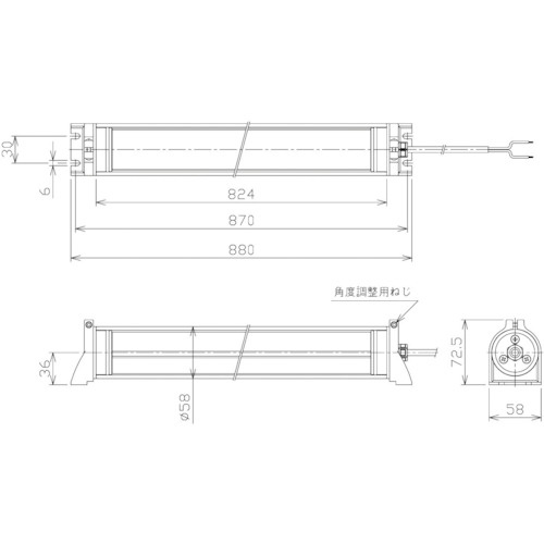 NIKKI 防水型LEDリニアライト AC100-240V(3mコード付き)【NLM40SG-AC】