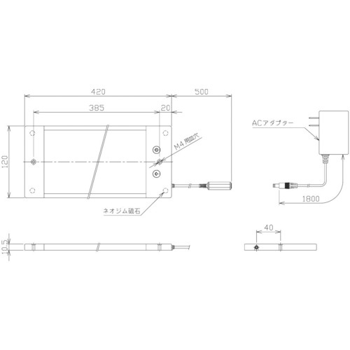 NIKKI 調光式LED面発光型ライト 28W AC100V【NLUD120-25-AC】