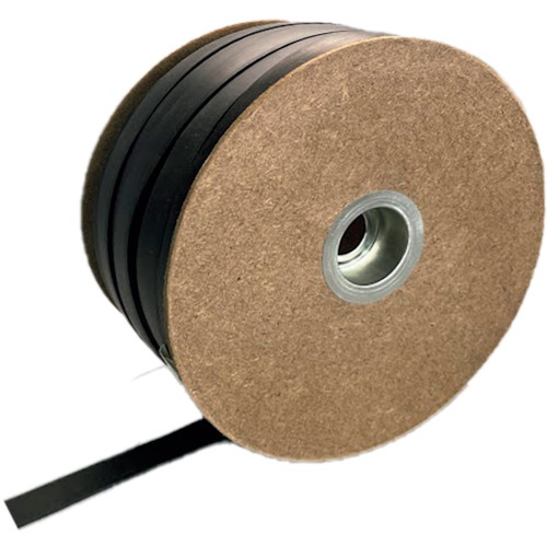 ゴム 平ゴムドラム巻 押出成形タイプ 20mm×100m ブラック【PRT-E100】