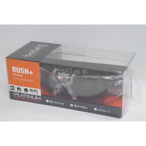 BSSI 保護メガネ RUSH+ BSSIマットブラック クリアレンズ ブリスタパッケージ【PSSRUSP064BL】