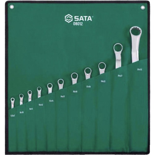 SATA 両口めがねレンチセット[10点]40度【ST08012】