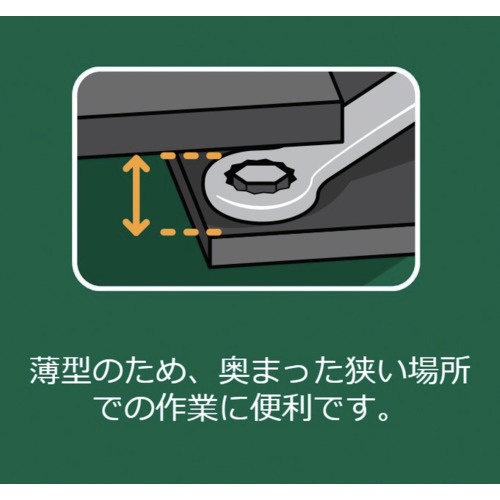 SATA 首振コンビネーションラチェットレンチセット 黒(12点)【ST08033】