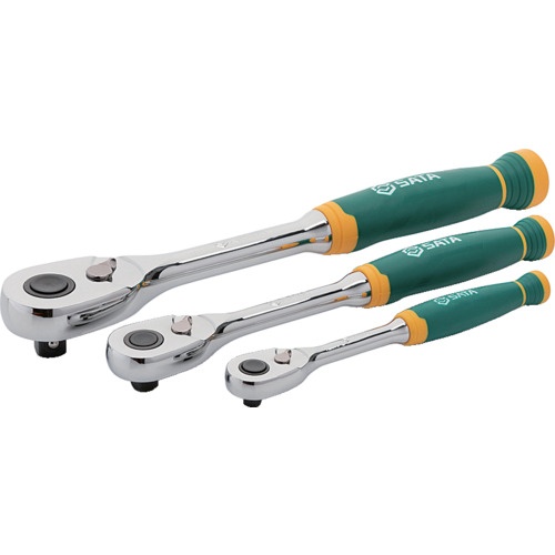 SATA ラチェットハンドルセット 72XP 差込角12.7mm差込角9.5mm差込角6.35mm【ST14901G】