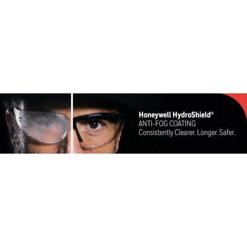 Honeywell 保護メガネ アダプテックHS クリアレンズ 赤+黒 幅狭【T5900NTKHS】
