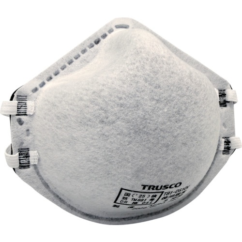 TRUSCO 使い捨て式防じんマスク DS1 活性炭層(10枚入)【T81-DS1OV】